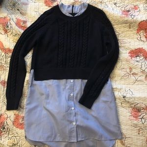 French Connection Mixed Media Sweater S M